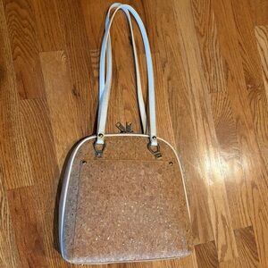 Miztique Daisy Cork Convertible
Backpack Purse Natural Tan & White Color